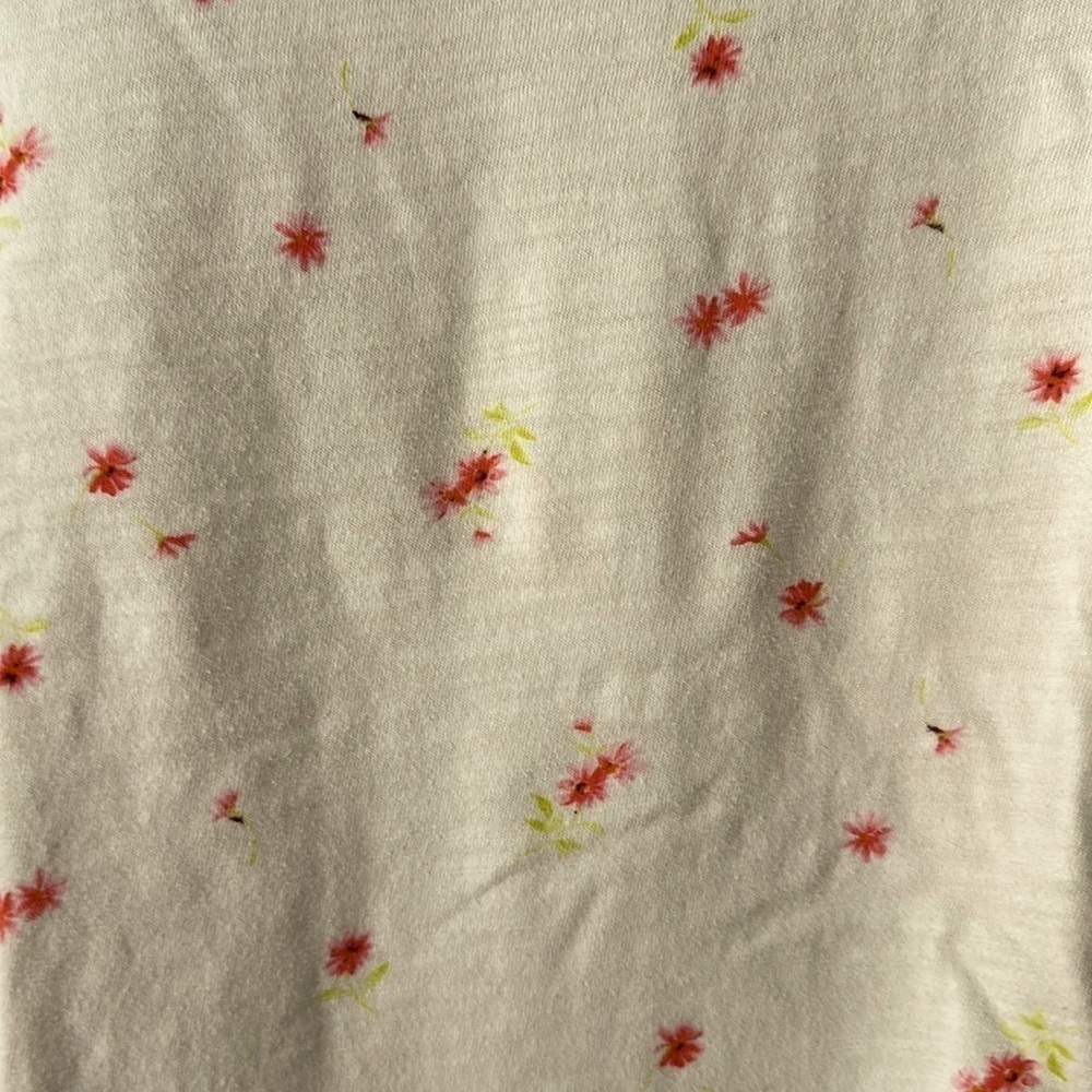 ❤️ OLD NAVY Cream Floral Easy Vintage Tee Size XS ❤️ - Picture 2 of 7